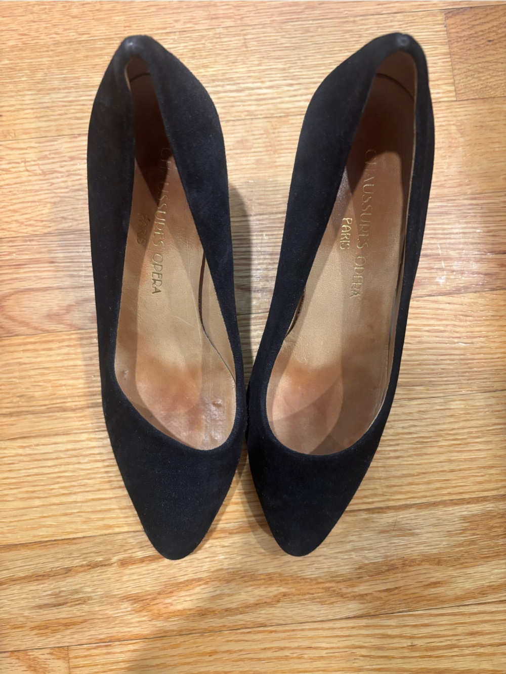 Vintage Suede Pumps Chaussures Opera PARIS